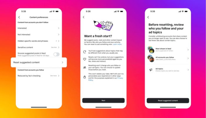 Resetting Your Instagram Algorithm