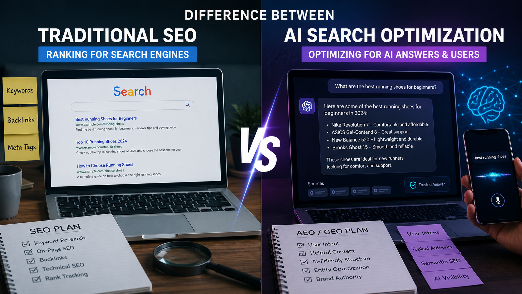 The Difference Between Traditional SEO and AI Search Optimization